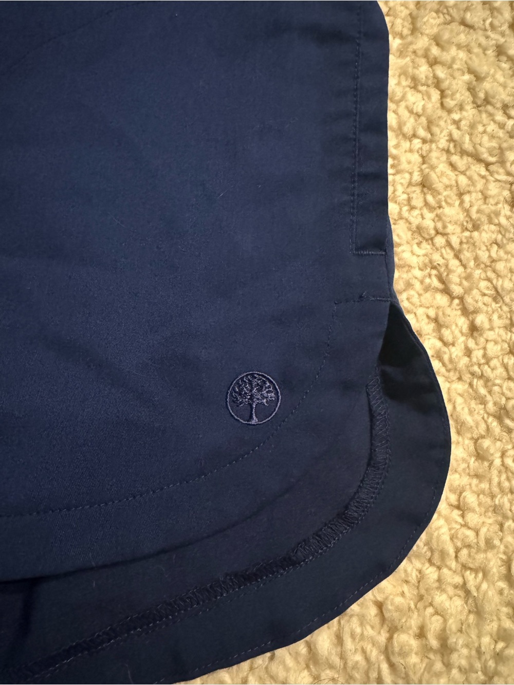 women’s navy healing hands scrub top - Picture 3 of 6